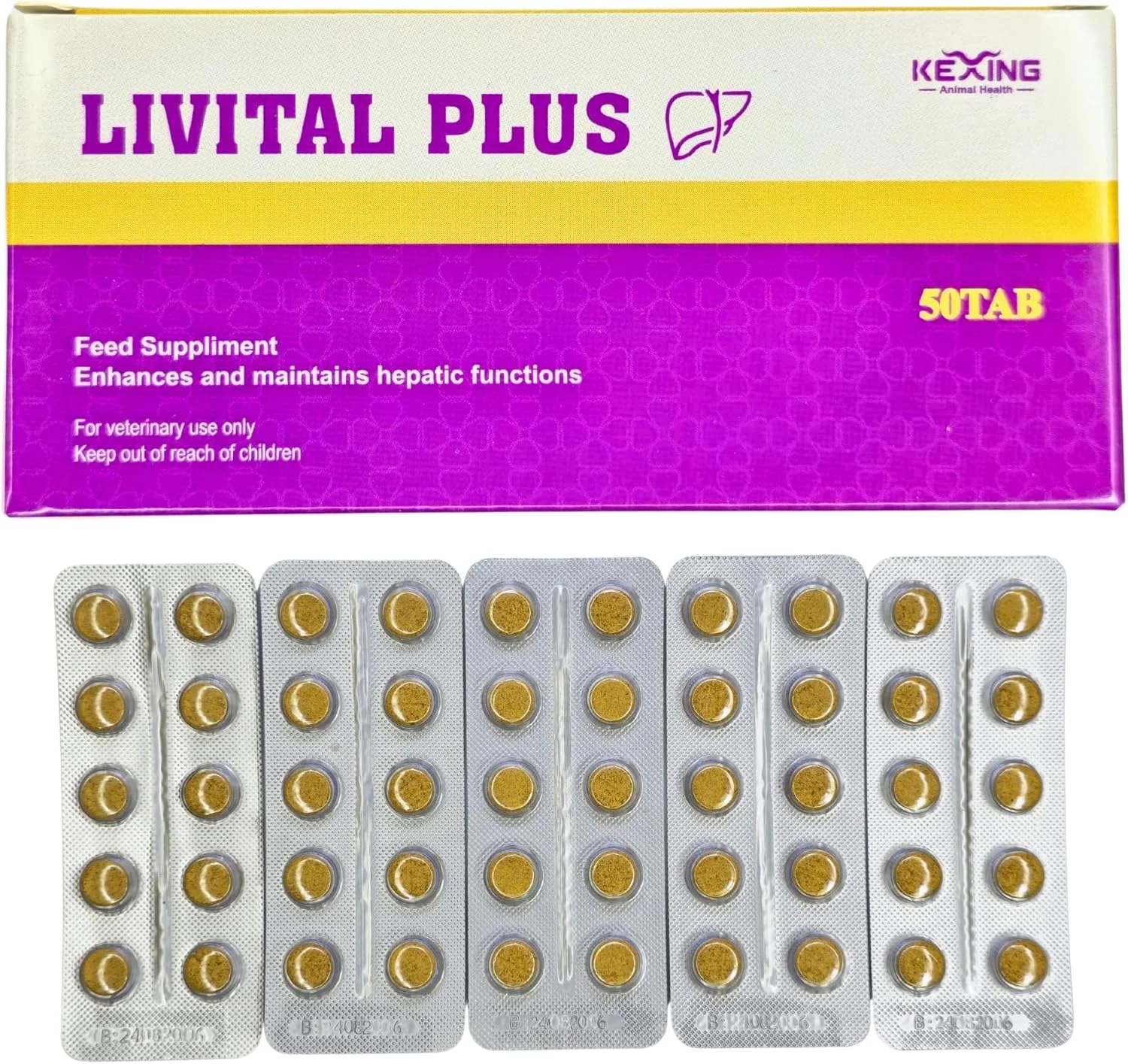 Liver Support Supplement – 50 Tablets for Dogs, Cats & Birds, Enhances Hepatic Function, Aids Detoxification, Improves Digestion, Supports Liver Health, Promotes Metabolism
