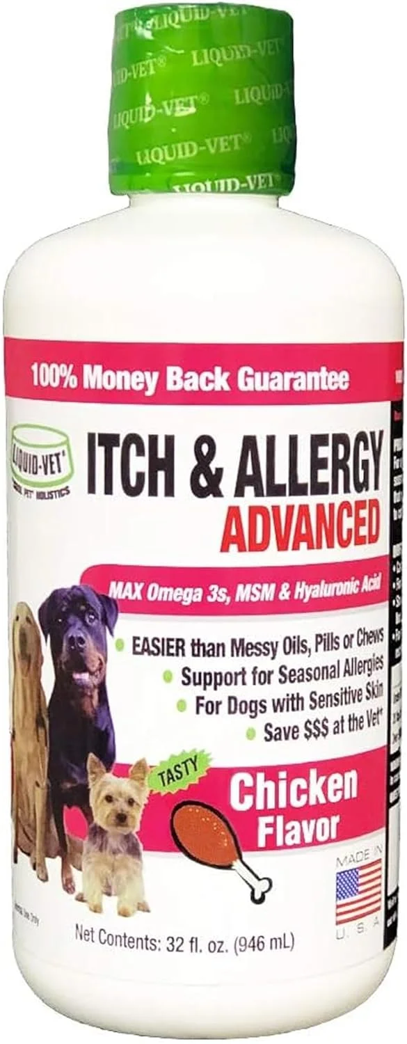 Liquid-Vet by COOL PET Holistics K9 Itch & Allergy Advanced Formula, Chicken Flavor, 32 oz