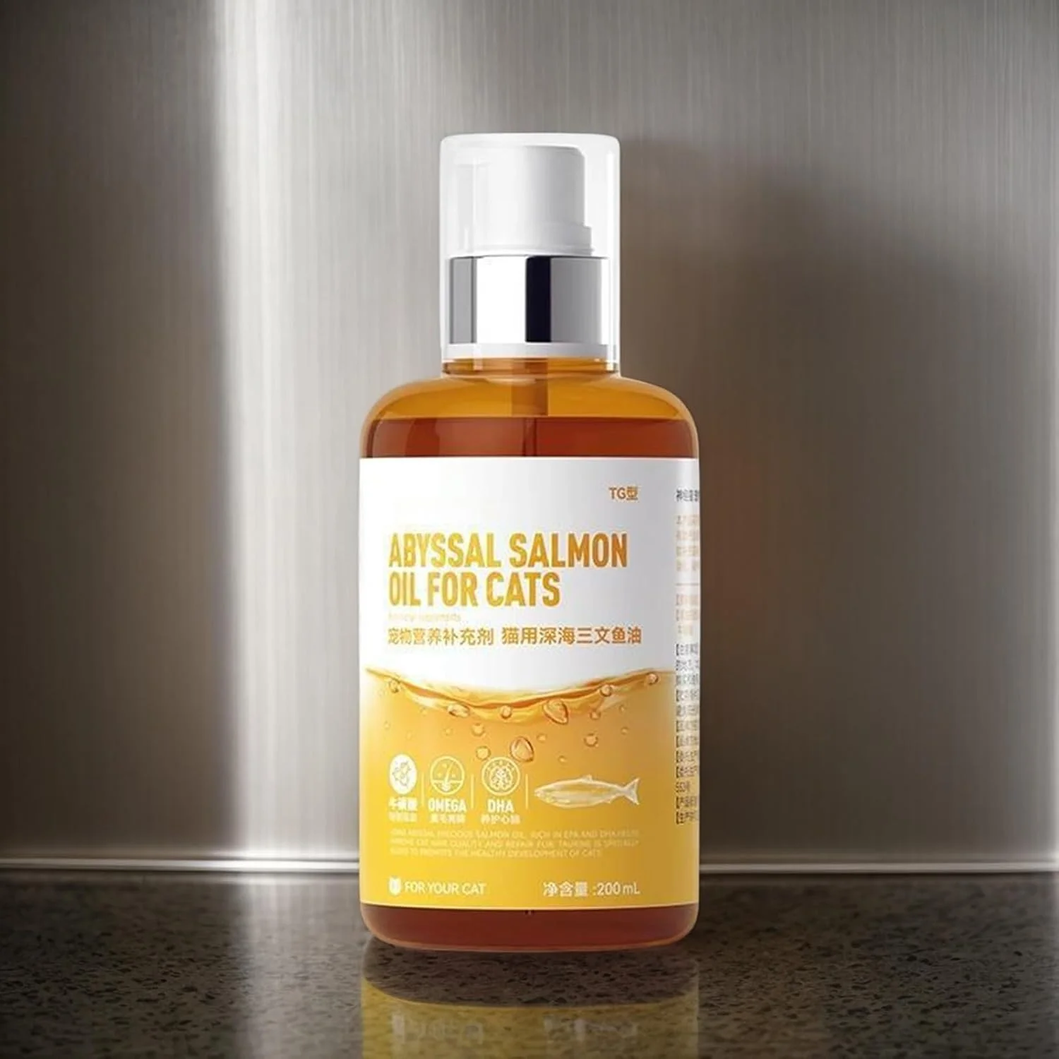 روغن سالمون برای سگ ها، 200 میلی لیتر روغن پوست و پوشش | مکمل های خالص و قوی برای حیوانات خانگی، مکمل های قوی و سریع الاثر برای سگ ها برای حمایت از تحرک مفاصل و شرایط پوستی