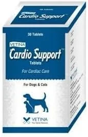 قرص های پشتیبانی قلب و عروق وتینا فاری تیلز برای سلامت قلب سگ ها و گربه ها (30 عدد)