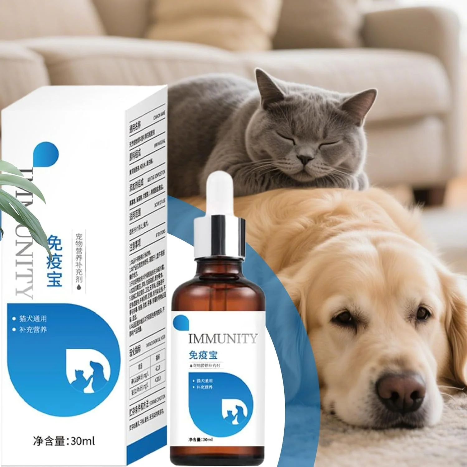 Dog Supplements for Digestion - 30ml Natural Nutrition Product for Cats | Natural Nutrition Drops for Gastrointestinal Health Breeders Adopters Veterinarian Clinics Dog Puppy Kitten Daily Routine