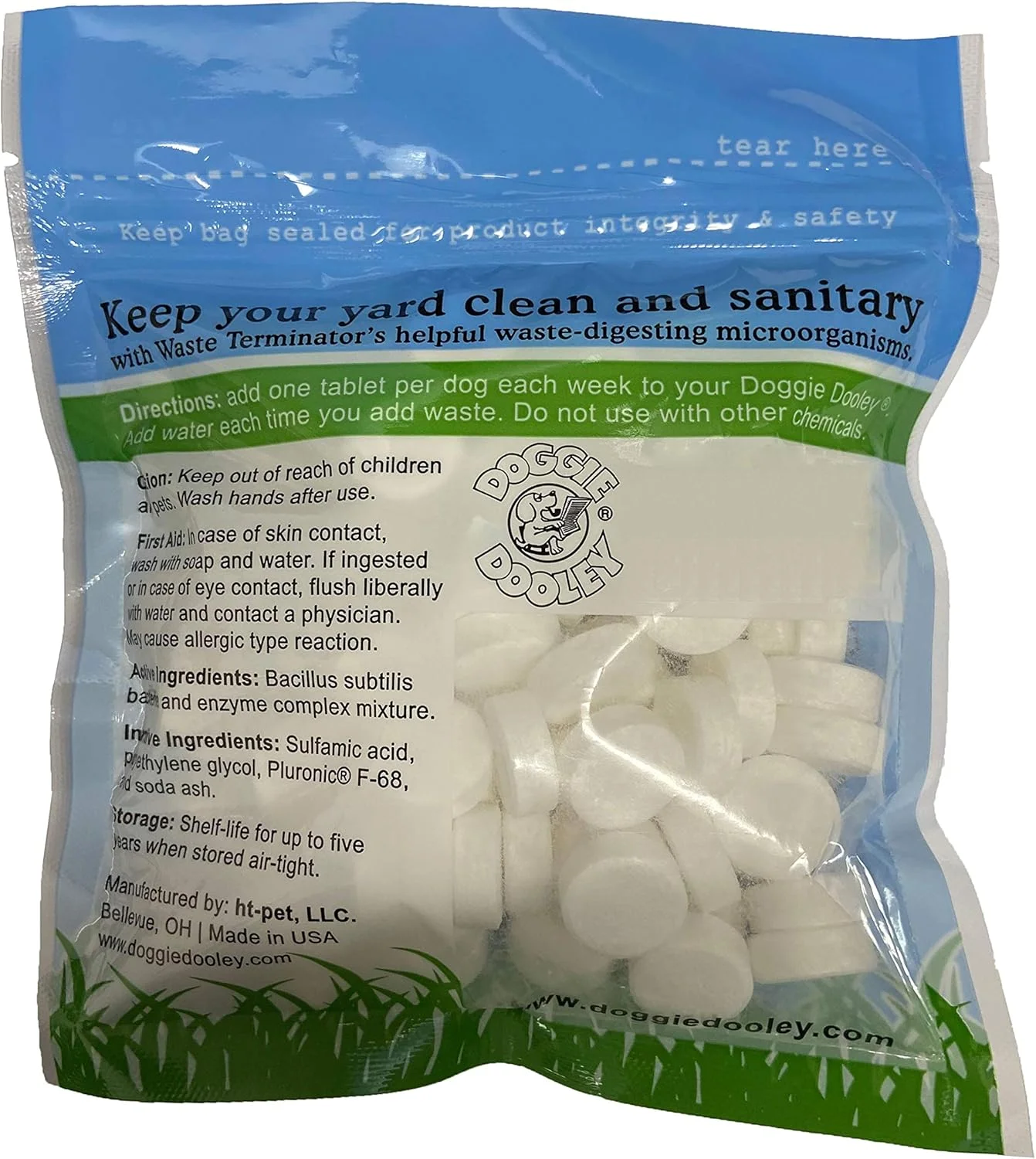 قرص های تجزیه کننده مدفوع سگ داگی دولی، 36 عددی، سفید