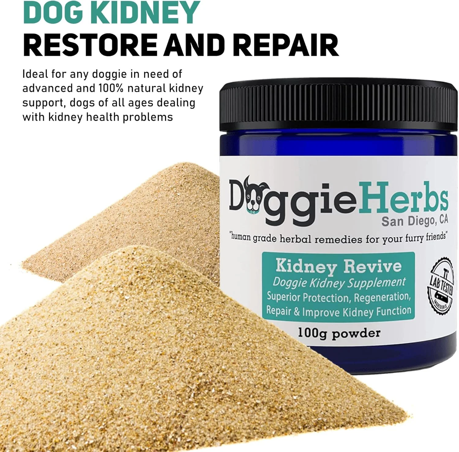 احیا کننده کلیه سگ ها با گیاهان دارویی - مکمل 100% گیاهی برای بهبود سلامت کلیه سگ ها در بیماری های حاد و مزمن