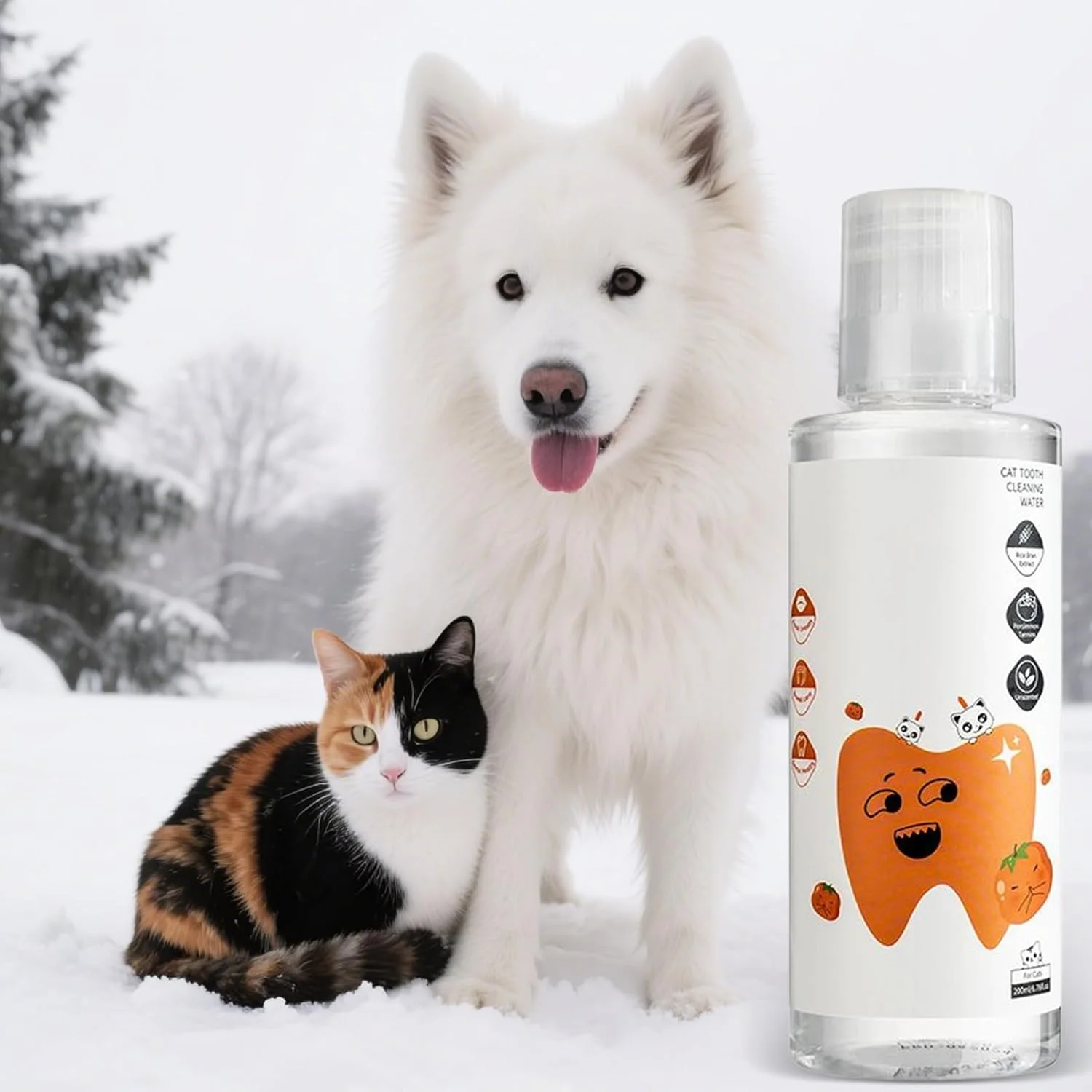 محلول افزودنی آب سگ | 200 میلی لیتر طبیعی - محلول دهانشویه سگ | برای استفاده در منزل، مسافرت، شستشو، نظافت، بهداشت و دامپزشکی