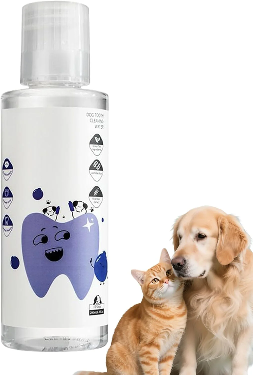 محلول افزودنی آب برای رفع بوی بد دهان سگ - 200 میلی لیتر، راه حل سالم - مایع خوشبو کننده دهان سگ | برای استفاده در داخل و خارج از خانه، مسافرت، برس زدن، نظافت، بهداشت، بچه گربه، حمام کردن و شستشو