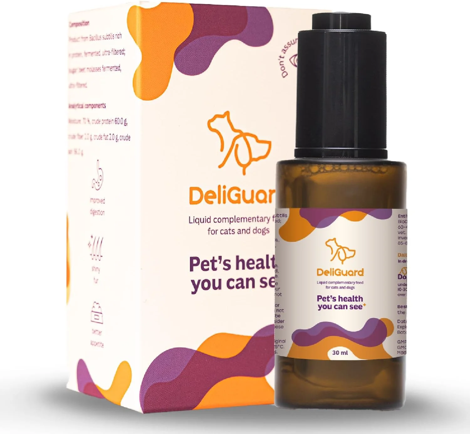 مکمل پُست‌بیوتیک دلی‌گارد برای سگ و گربه 30 میلی‌لیتر