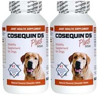 کوسه کوین DS Plus MSM مکمل سلامت مفاصل سگ 360 عددی بسته دوقلو (2 بسته 180 تایی) قرص های جویدنی