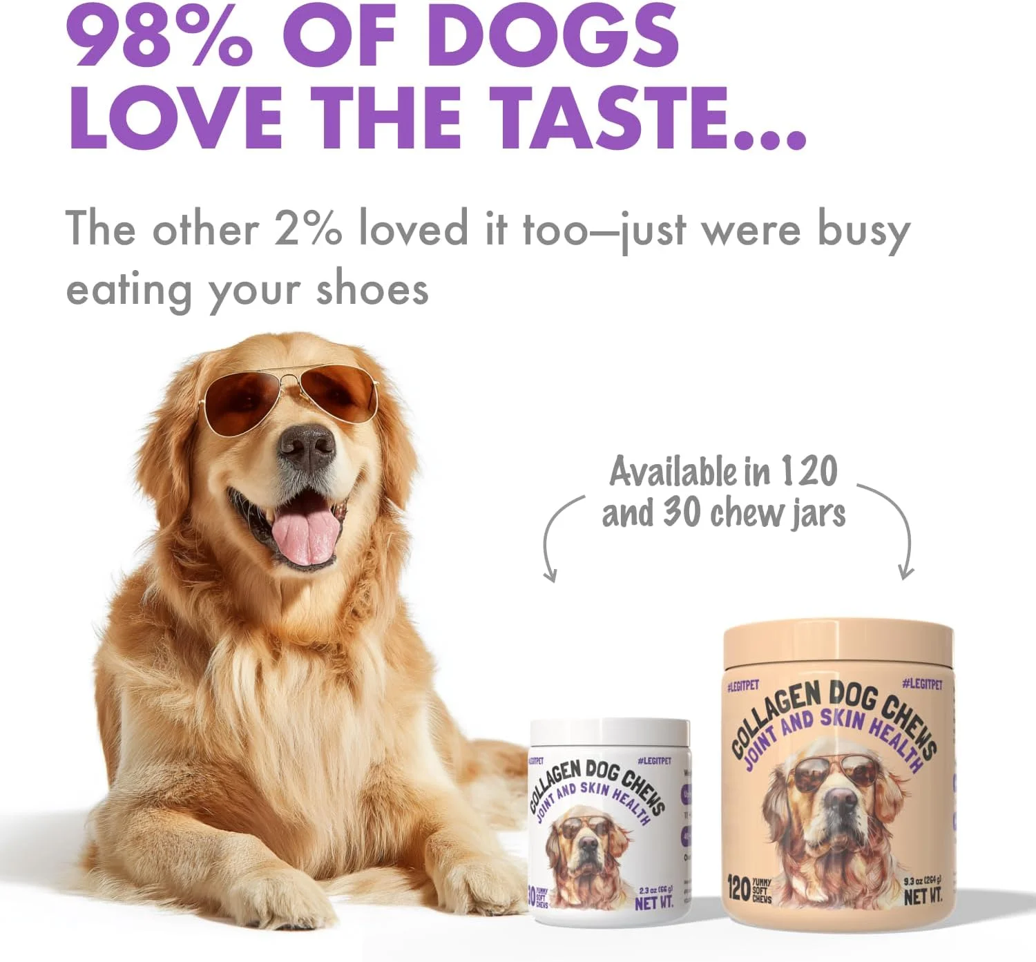 تشویقی سگ کلاژن برای سلامت مفاصل و پوست، 120 عدد تشویقی نرم برای تمامی نژادها، بهبود تحرک، ترمیم غضروف و تسکین درد، سلامت مفصل ران و مفاصل، پوست و پوشش ضد التهابی، غشای پوسته تخم مرغ، مناسب سگ های مسن و بالغ