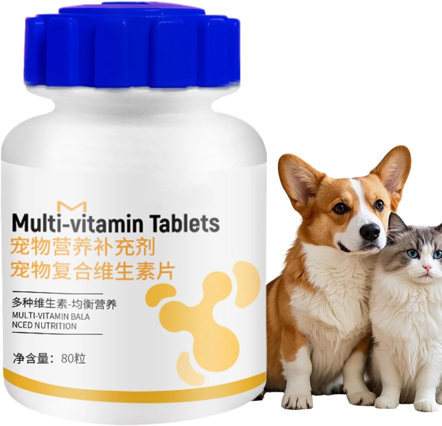 Chewable Tablets for Dogs - 180-Count Cat Dog Health Supplement Chewable Tablets | Pet Nutrition Supplies to Support Kitten Puppy Coat Skin Health