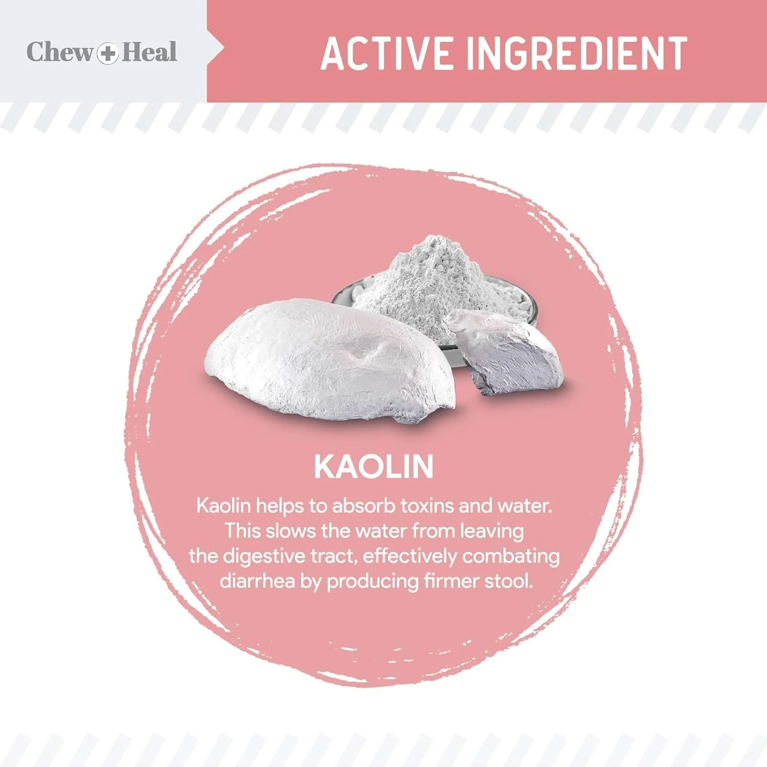 محلول ضد اسهال سگ Chew + Heal Labs، 60 میلی لیتر - تسکین سریع اسهال سگ با فرمول پکتین کائولن - درمان موثر اسهال و مکمل ناراحتی معده سگ