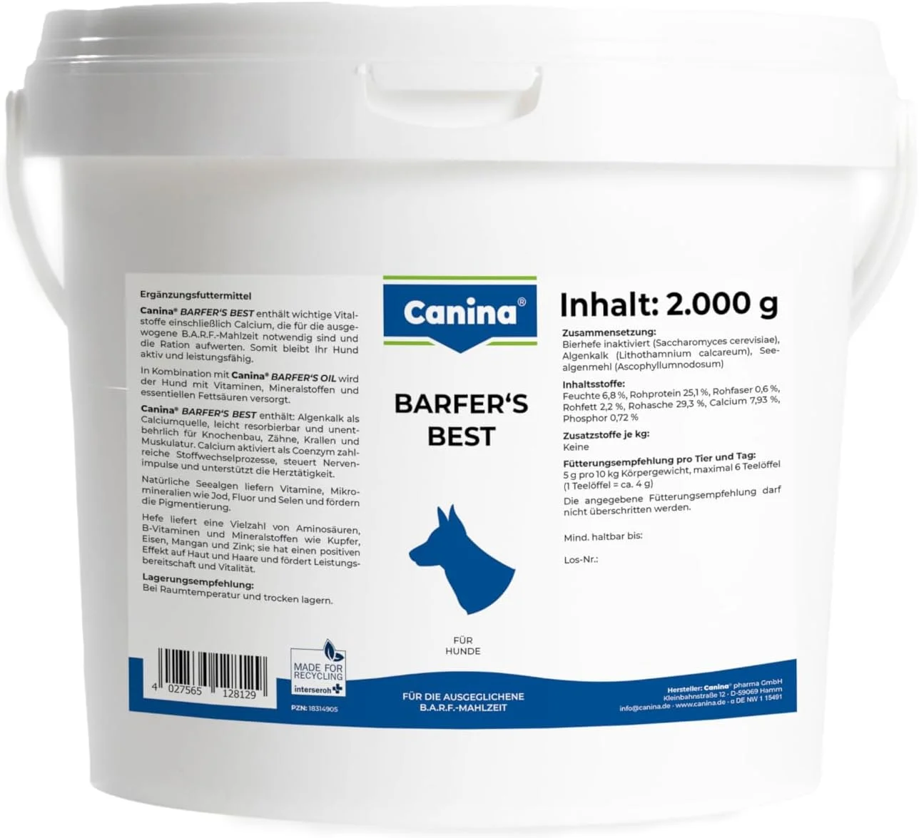 Canina Barfer's Best - پودر - 2 کیلوگرم