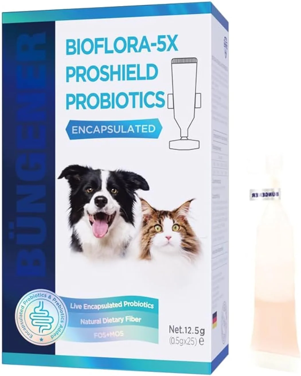 پودر پروبیوتیک BUNGENER برای گربه ها و سگ ها 0.5 گرم * 25