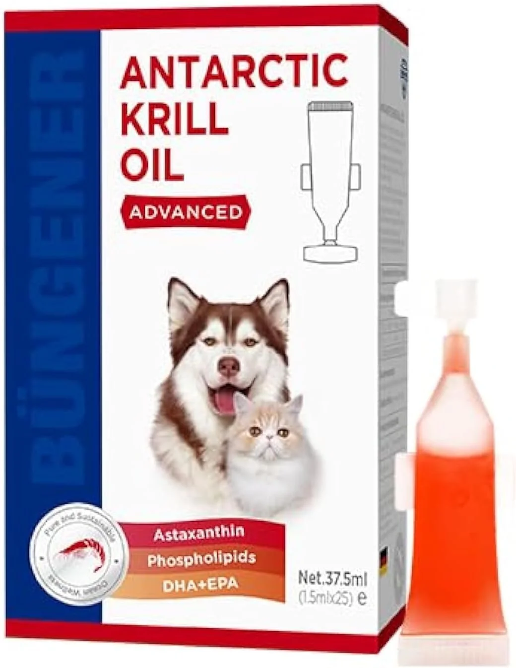 روغن ماهی کریل قطب جنوب بانجنر برای سگ و گربه 37.5 میلی لیتر