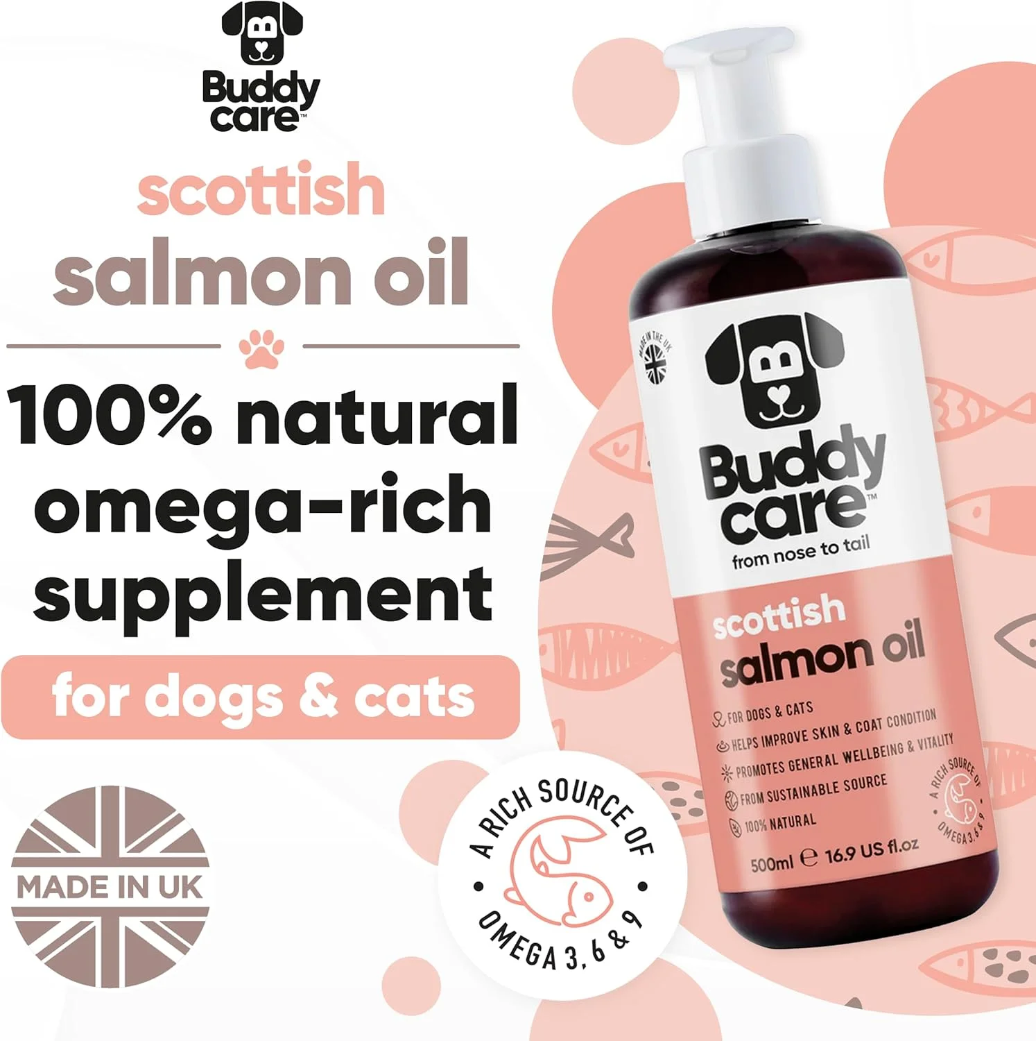 روغن سالمون بادی کر - 500 میلی لیتر روغن سالمون بادی کر - 500 میلی لیتر