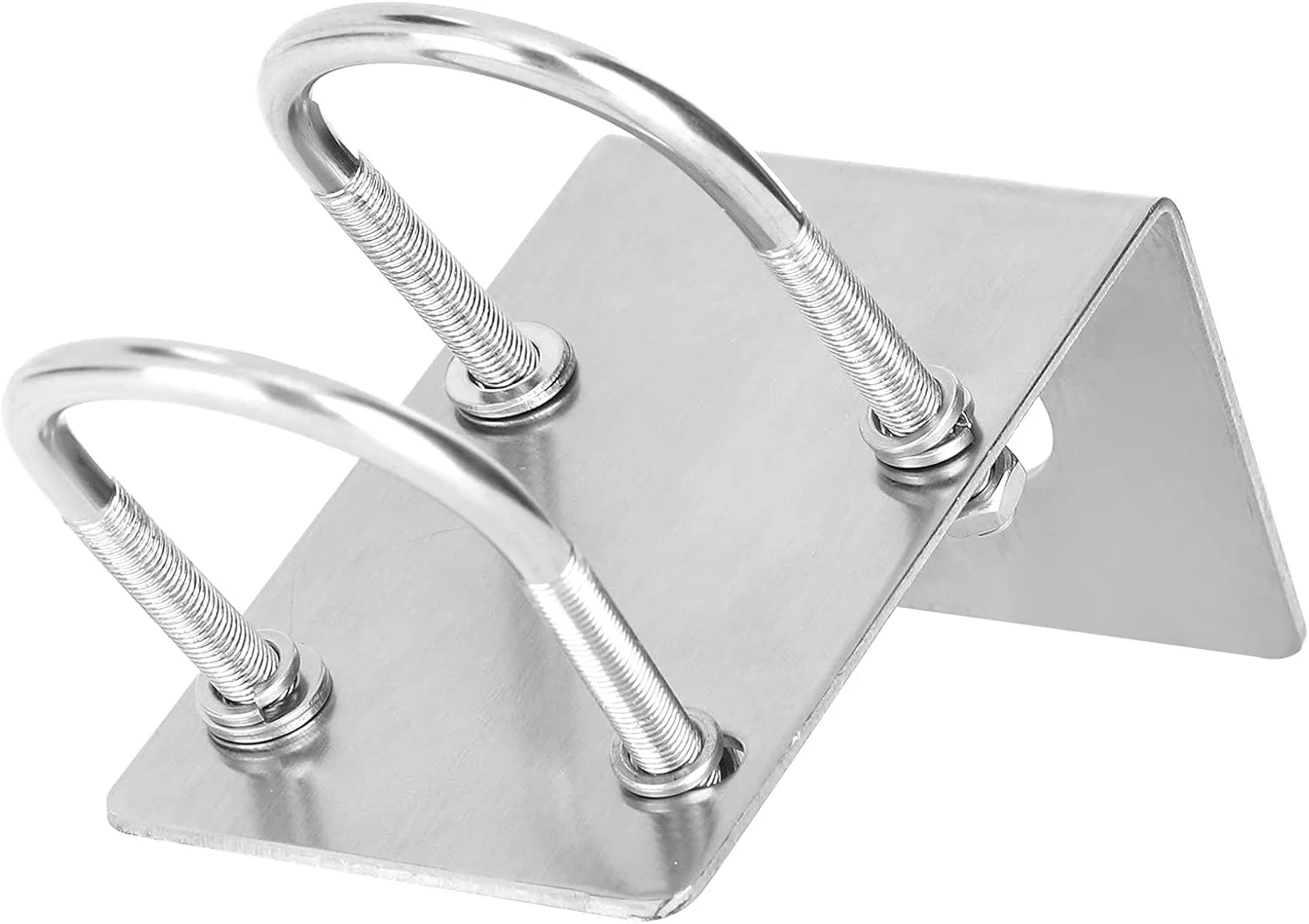 براکت آنتن رادیو خودرو، براکت پشتیبانی آنتن استیل ضد زنگ قابل تنظیم با گیره U شکل برای آنتن های رادیویی نصب شده روی خودرو