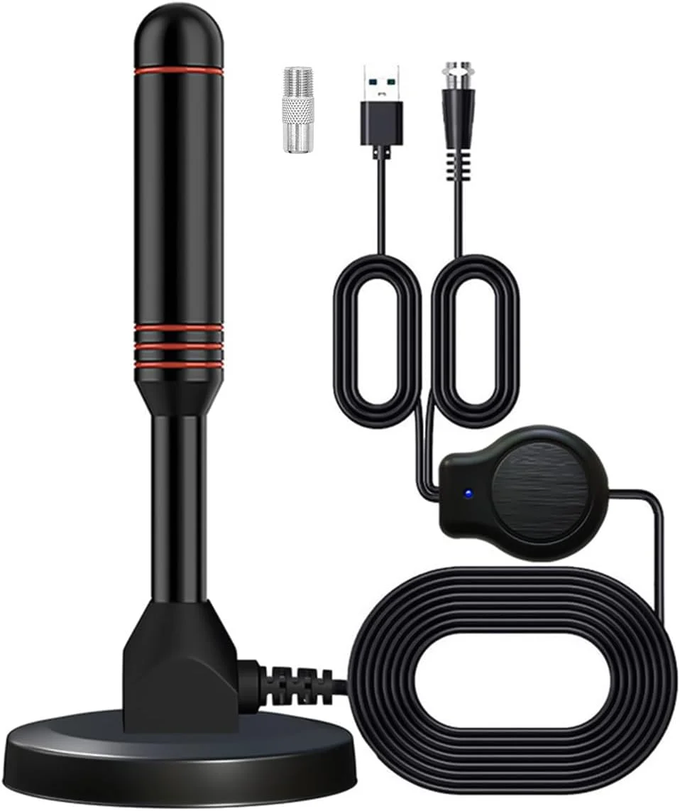 آنتن تلویزیون Alnicov، آنتن تلویزیون دیجیتال HD قابل حمل، گیرنده داخلی برد بلند با تقویت کننده سیگنال و پایه مغناطیسی