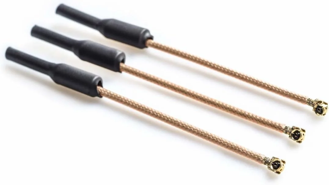 آنتن دوقطبی برنجی FPV با کانکتور IPEX فرکانس 5.8 گیگاهرتز و بهره 2.15dBI مدل AKK بسته 3 عددی