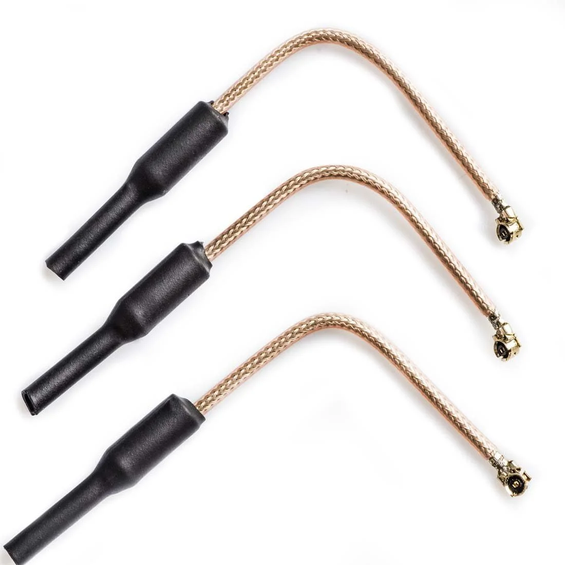 آنتن دوقطبی برنجی FPV با کانکتور IPEX فرکانس 5.8 گیگاهرتز و بهره 2.15dBI مدل AKK بسته 3 عددی