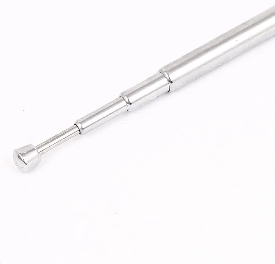 آنتن تلسکوپی چرخشی 360 درجه Aexit، 37 سانتی متری، 4 قسمتی، مناسب برای رادیو FM و تلویزیون، 2 عدد