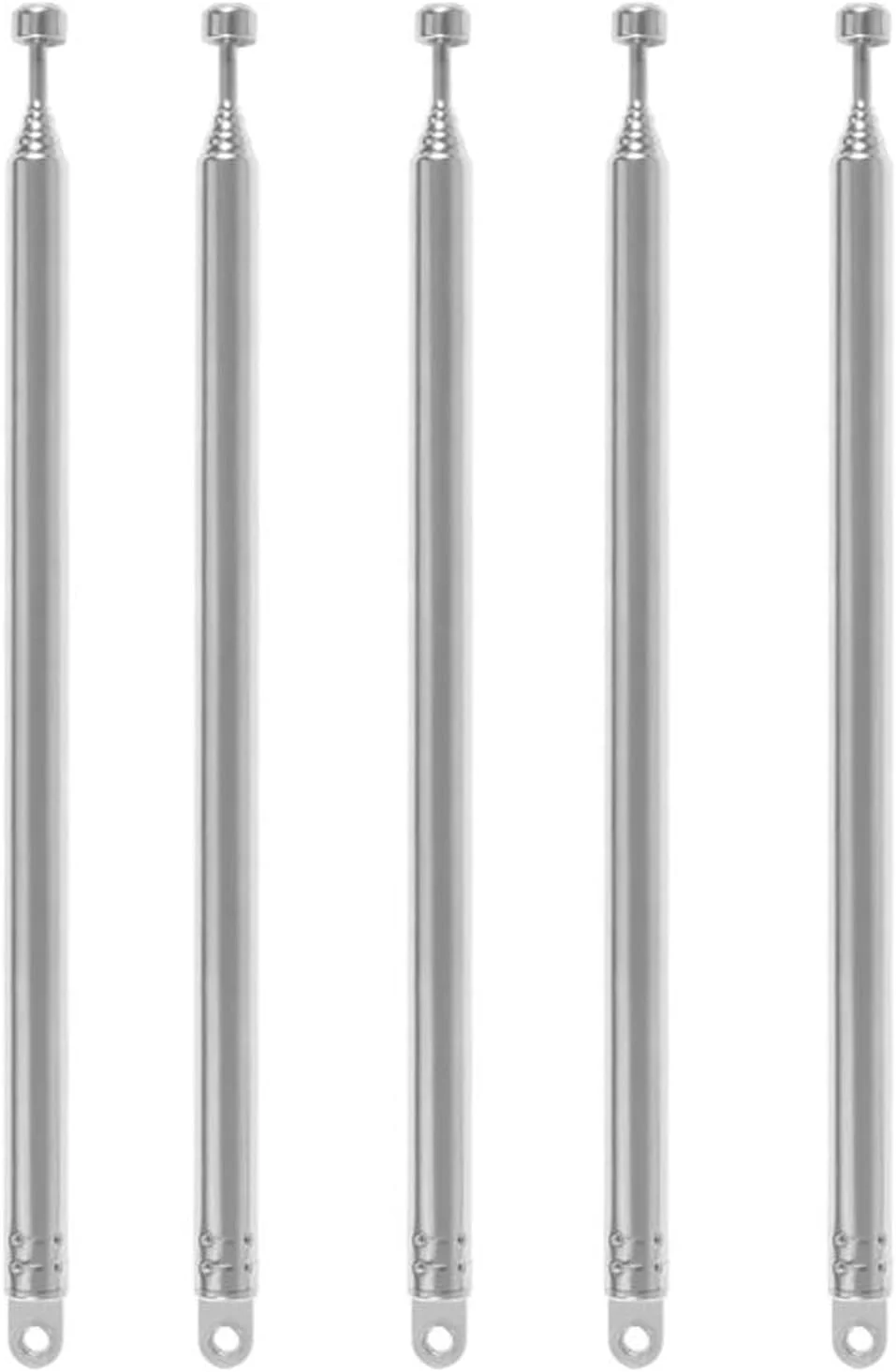 آنتن تلسکوپی AEDIKO، 5 عددی، 7 قسمتی، 74 سانتی متری، آنتن رادیویی قابل حمل AM FM جایگزین برای رادیو، تلویزیون و سایر محصولات الکتریکی