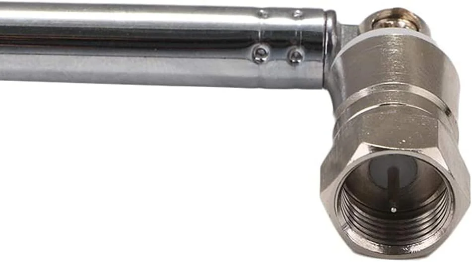 آنتن تلسکوپی FM 75 اهم با پلاگین نری F-Type و 3 عدد کانکتور برای تلویزیون داخلی AM FM رادیو استریو