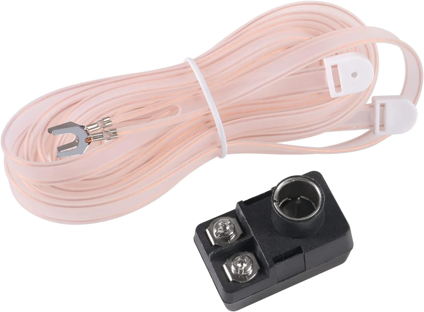 آنتن دوقطبی FM، آنتن FM شکل T با امپدانس 300 اهم + ترانسفورماتور 300 اهم به 75 اهم (بالون نوع فشاری F) برای گیرنده تیونر استریو رادیویی