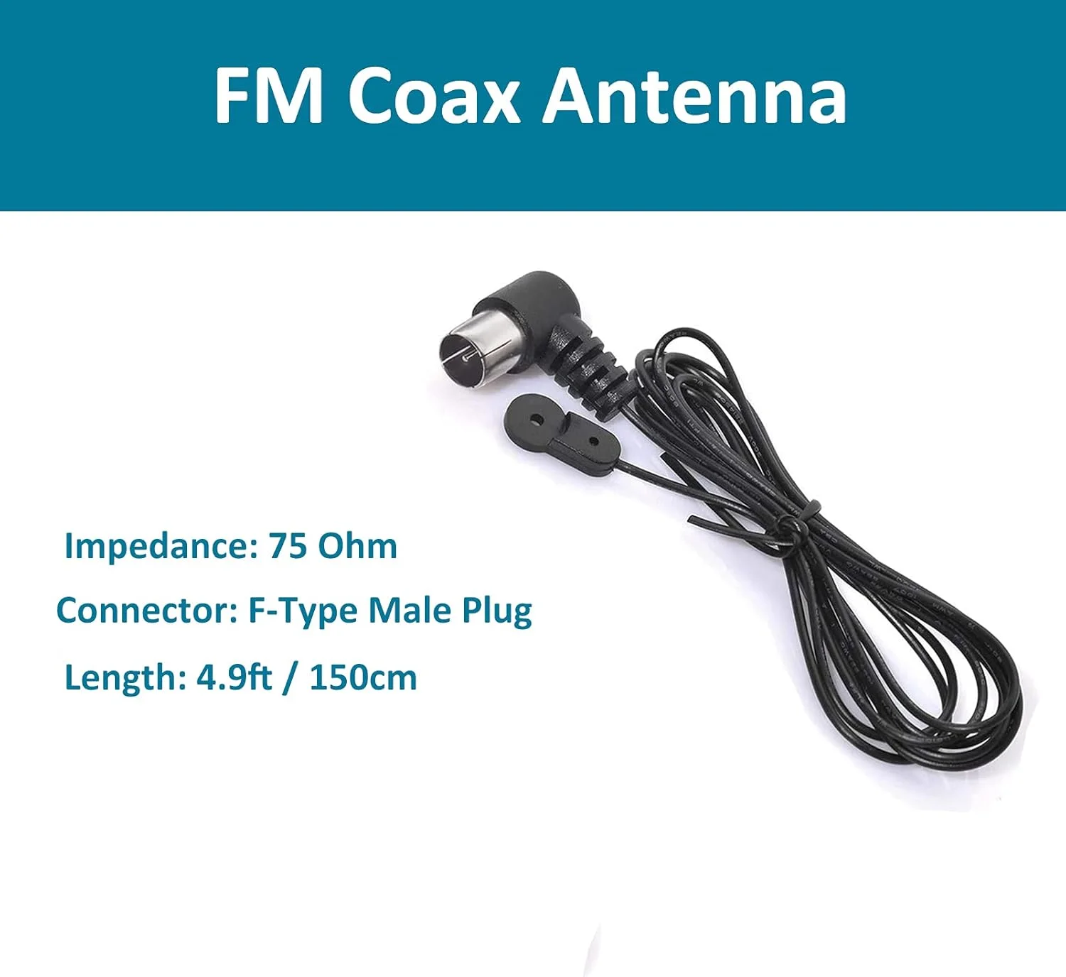 آنتن رادیویی FM 75 اهم، آنتن کواکسیال FM و آنتن حلقه AM با 3 اتصال دهنده برای گیرنده استریو خانگی داخلی، گیرنده صوتی AV سینمای خانگی