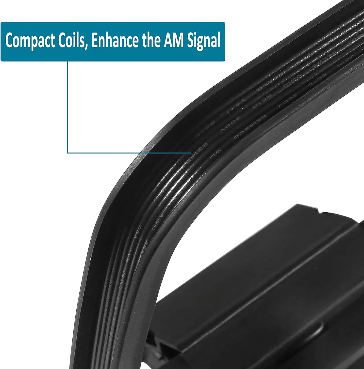 آنتن حلقه ای AM AEDIKO با کابل آداپتور اتصال سیم لخت دوقلو 2 پین، آنتن AM برای رادیو، بلوتوث، گیرنده استریو خانگی، صوتی و تصویری خانگی