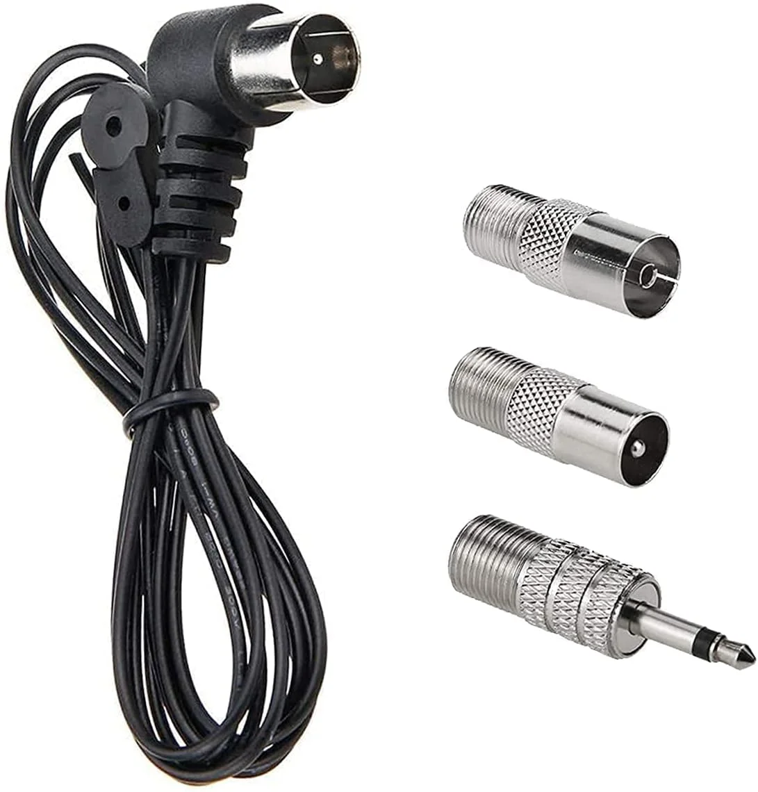 آنتن FM برای گیرنده استریو داخلی 75 اهم، آنتن رادیویی FM با آداپتور برای رادیو FM، گیرنده استریو بلوتوث، سیستم موسیقی، رادیو HD دیجیتال داخلی