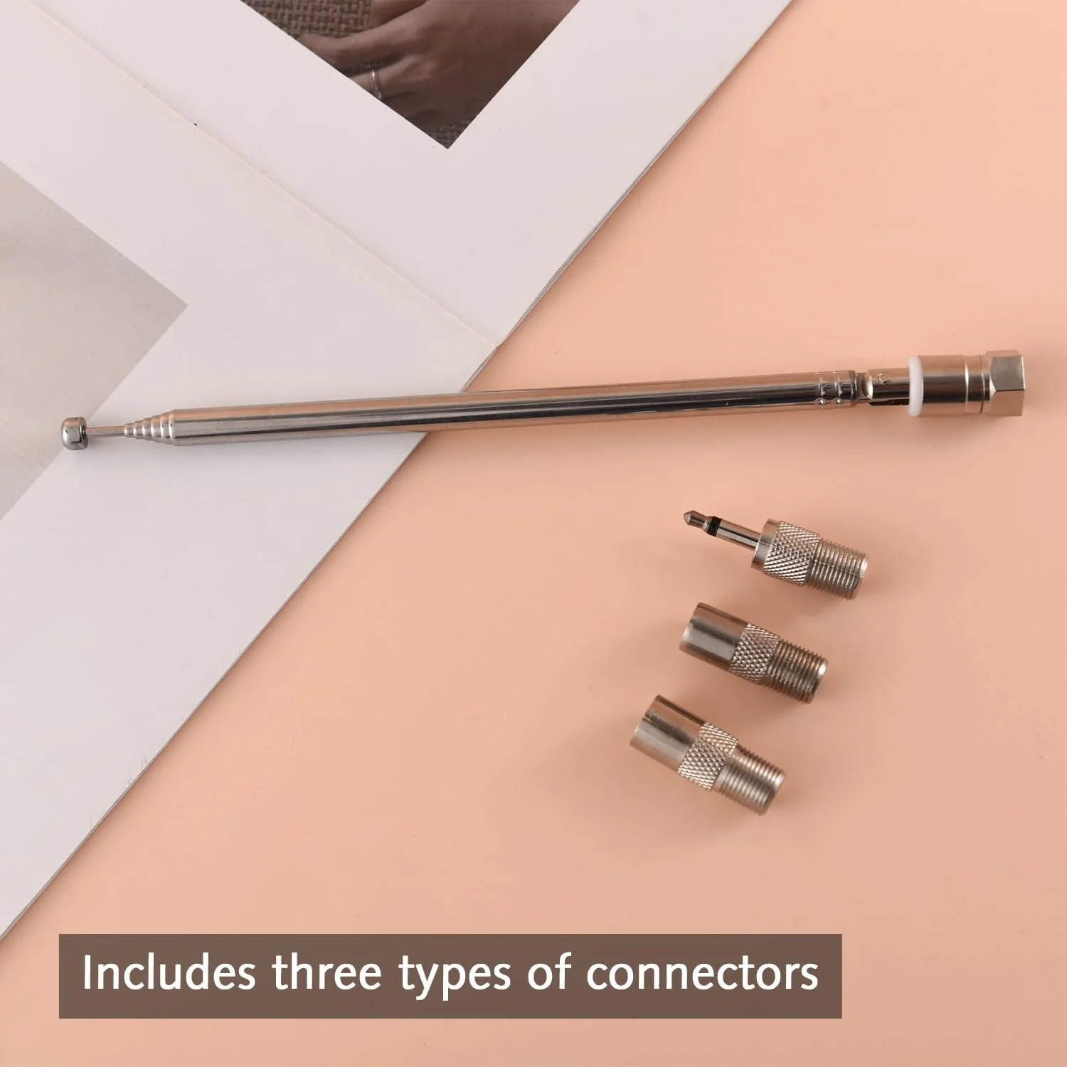 آنتن تلسکوپی رادیو DAB با 7 بخش، 75 سانتی متری، آنتن داخلی FM، 75 اهم با 3 آداپتور، آنتن FM 7 بخشی برای رادیو رومیزی، گیرنده استریو HiFi AV آنتن تلسکوپی رادیو DAB با 7 بخش، 75 سانتی متری، آنتن داخلی FM، 75 اهم با 3 آداپتور، آنتن FM 7 بخشی برای رادیو رومیزی، گیرنده استریو HiFi AV