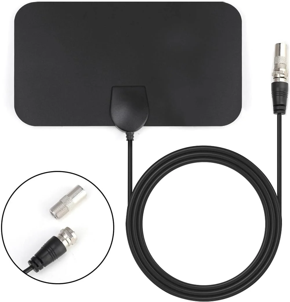 آنتن تلویزیون، آنتن برای تلویزیون هوشمند، دریافت 360 درجه، پشتیبانی از تلویزیون هوشمند 4K 1080p، تقویت کننده سیگنال آنتن تلویزیون، کابل کواکسیال 10FT آنتن HDTV، آنتن تلویزیون HD قابل حمل داخلی
