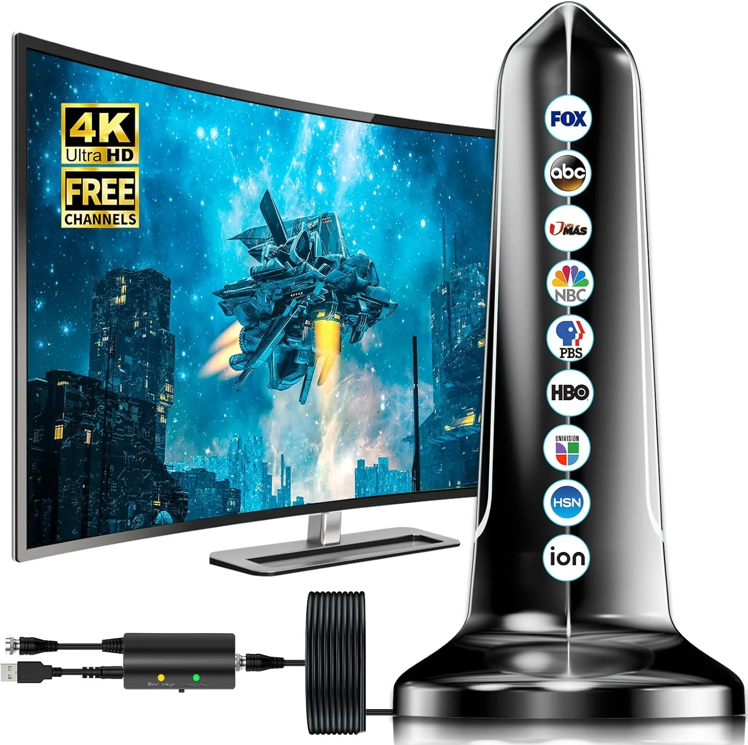 آنتن دیجیتال 2025 برای تلویزیون هوشمند، برد 1650+ مایل