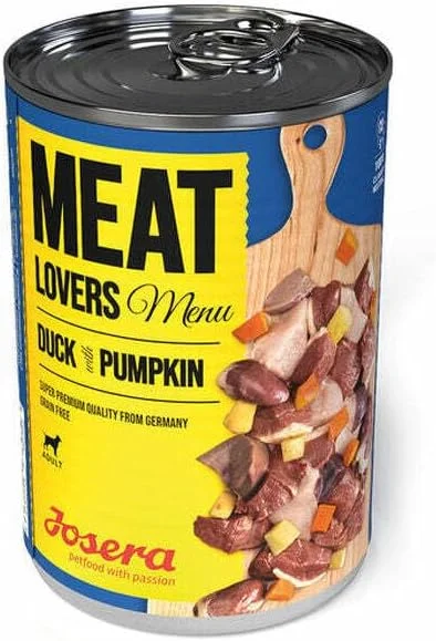 غذای مرطوب سگ جوسرا منوی گوشتخواران طعم اردک و کدو تنبل 400 گرمی