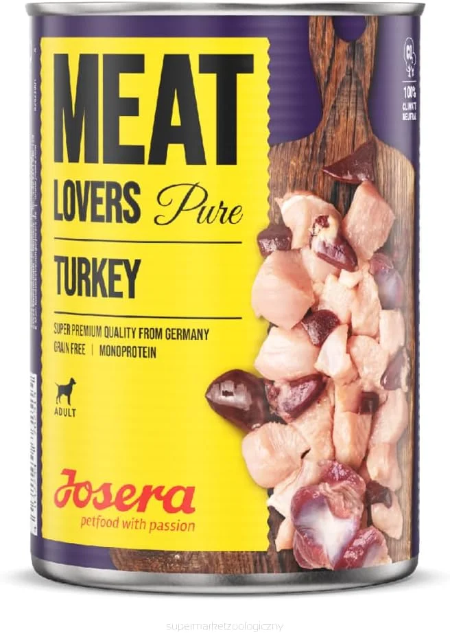 غذای مرطوب سگ جوسرا Meat Lovers با طعم بوقلمون خالص 400 گرمی