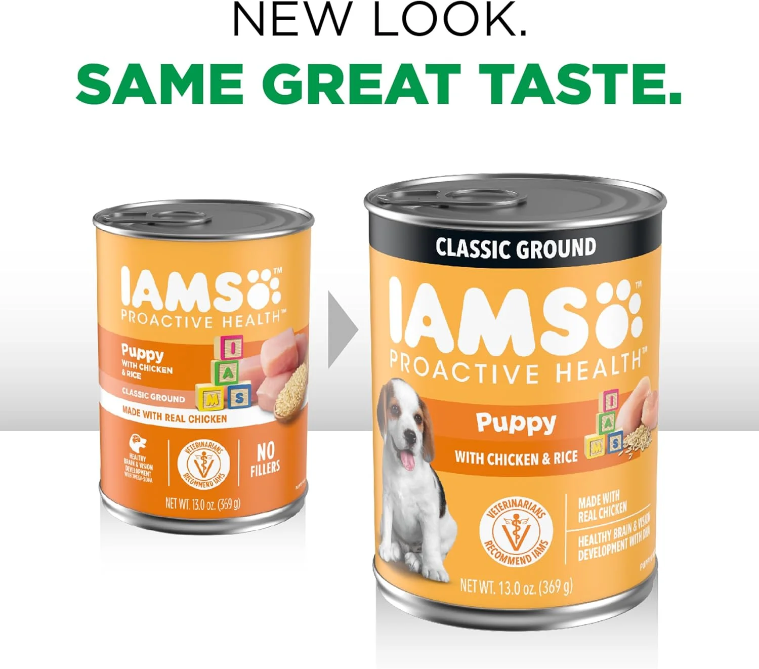 غذای مرطوب سگ توله ای آیامز پرو اکتیو هلث با طعم مرغ و برنج 390 گرمی (بسته 12 عددی)