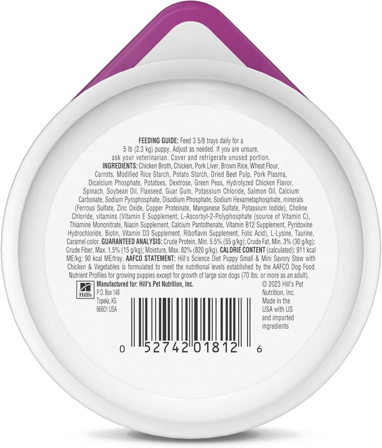 غذای مرطوب سگ نژاد کوچک و مینی هیلز ساینس دایت مخصوص توله سگ، خوراک مرغ و سبزیجات، 99 گرمی، بسته 12 عددی