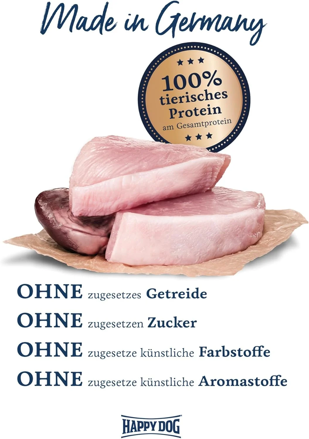 غذای مرطوب سگ هپی داگ با طعم بوقلمون خالص، 400 گرم