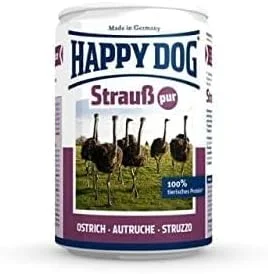 غذای مرطوب سگ هپی داگ با طعم شترمرغ، ۴۰۰ گرم