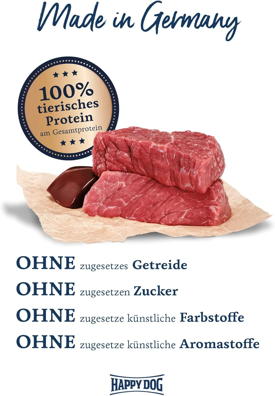 غذای مرطوب سگ هپی داگ بوفالو پیور - 400 گرم