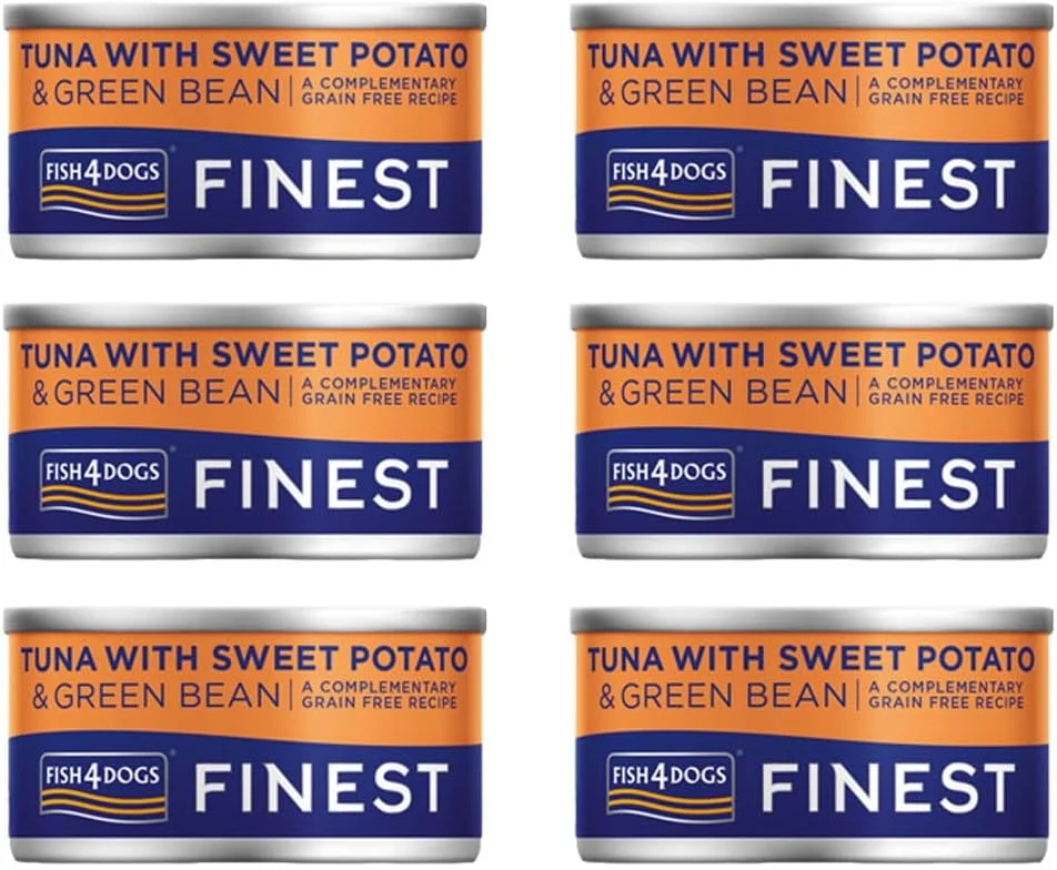 غذای مرطوب سگ Fish4Dogs با طعم ماهی تن، سیب زمینی شیرین و لوبیا - 185 گرم غذای مرطوب سگ Fish4Dogs با طعم ماهی تن، سیب زمینی شیرین و لوبیا - 185 گرم