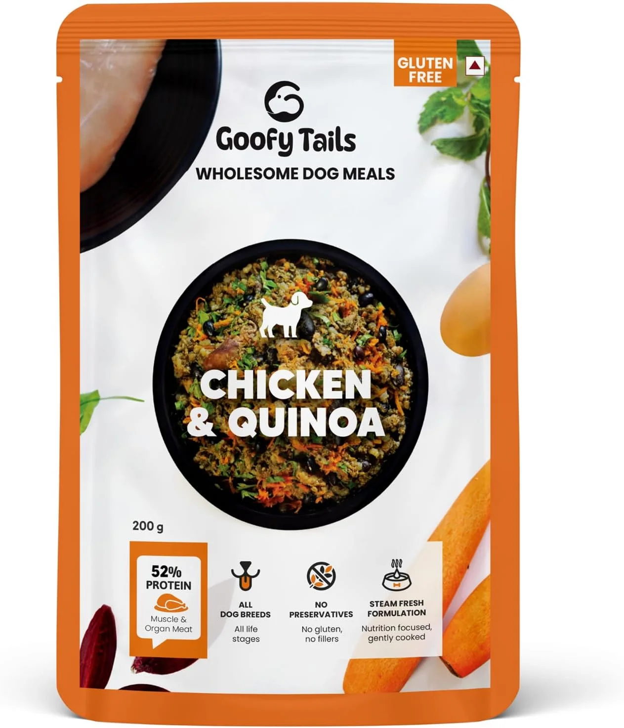 غذای مرطوب سگ با طعم مرغ و کینوا گوفی تیلز 600 گرم (بسته 3 عددی 200 گرمی)، مقوی، با مواد اولیه انسانی، بدون مواد نگهدارنده، بدون گلوتن، غذای غیر گیاهی سگ با آب گوشت، غذای متعادل برای سگ ها، تقویت کننده طعم و چاشنی غذا غذای مرطوب سگ با طعم مرغ و کینوا گوفی تیلز 600 گرم (بسته 3 عددی 200 گرمی)، مقوی، با مواد اولیه انسانی، بدون مواد نگهدارنده، بدون گلوتن، غذای غیر گیاهی سگ با آب گوشت، غذای متعادل برای سگ ها، تقویت کننده طعم و چاشنی غذا