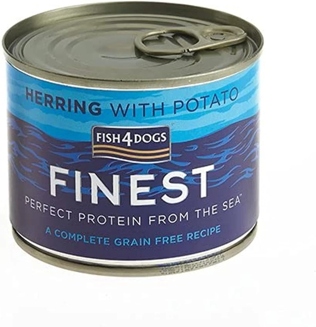 غذای مرطوب کامل سگ Fish4Dogs با طعم شاه ماهی 185 گرم