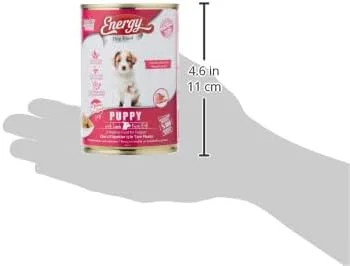 غذای سگ بچه انرژی - غذای مرطوب ممتاز برای توله سگ با طعم بره، حداکثر خوش خوراکی، تغذیه متعادل، انرژی و طعم - قوطی 400 گرمی