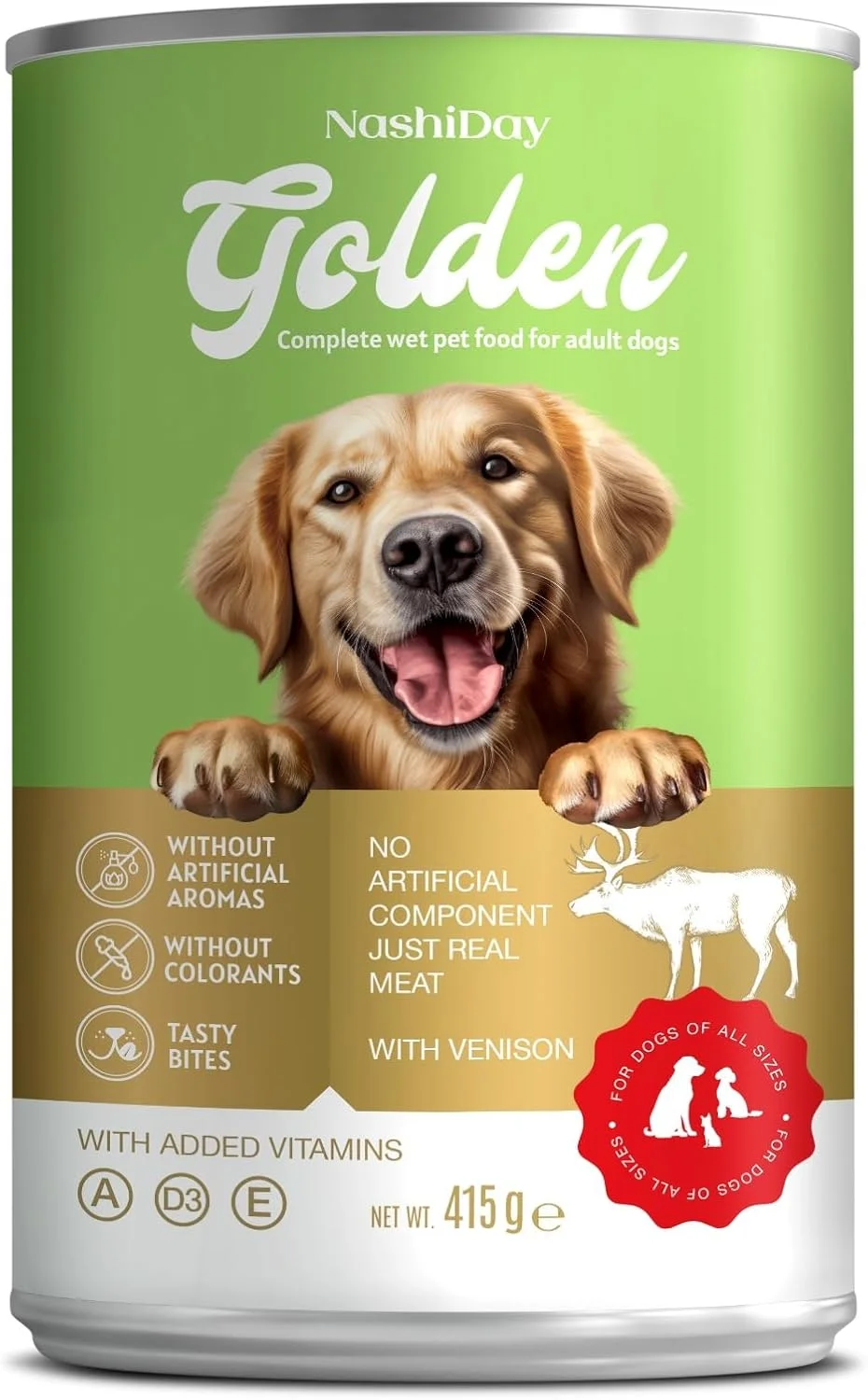 غذای مرطوب کامل سگ بالغ، طعم گوشت گوزن - قوطی ۴۱۵ گرمی [اختصاصی آمازون]