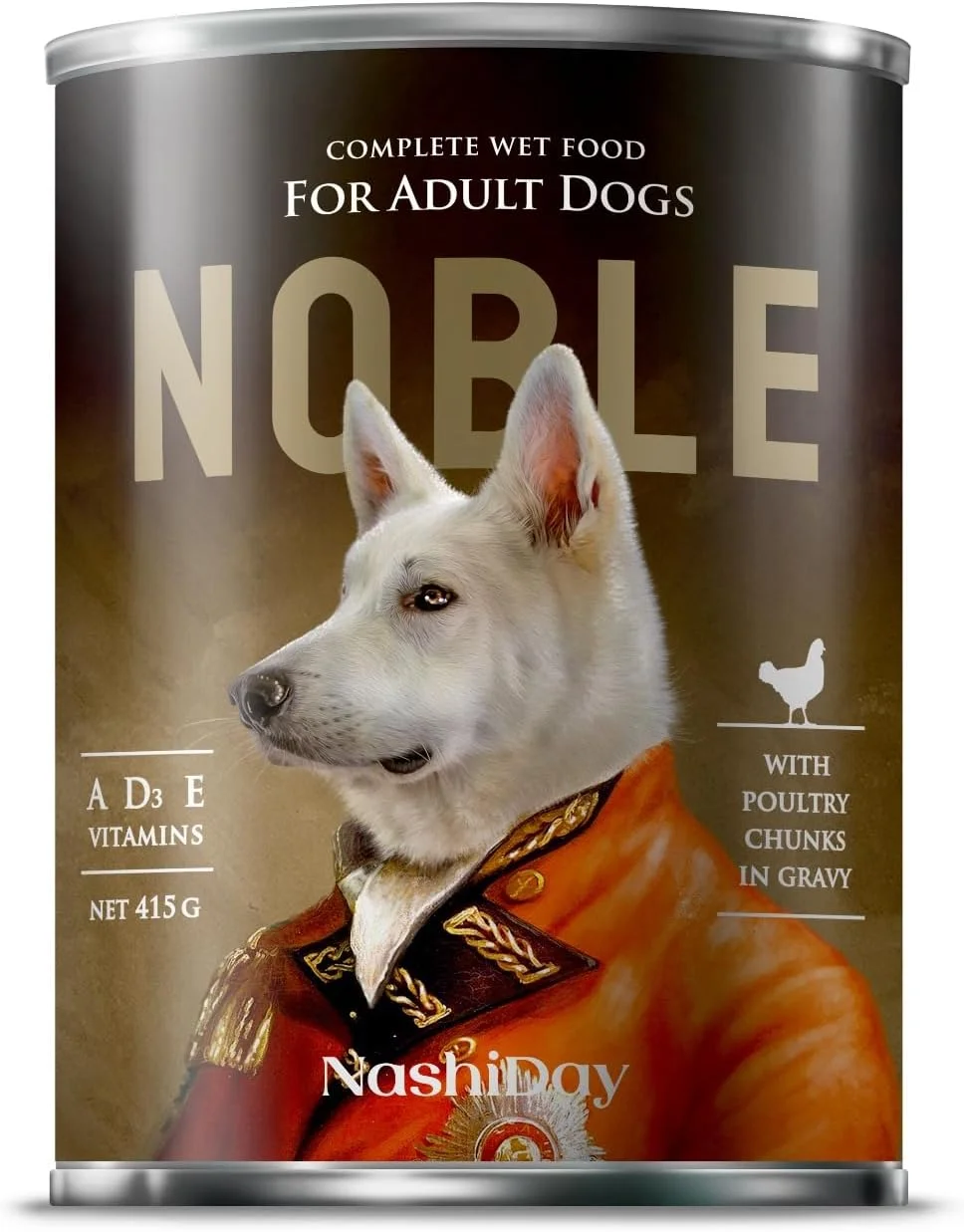 غذای مرطوب سگ بالغ، تکه های مرغ در آب گوشت - قوطی 415 گرمی [اختصاصی آمازون]