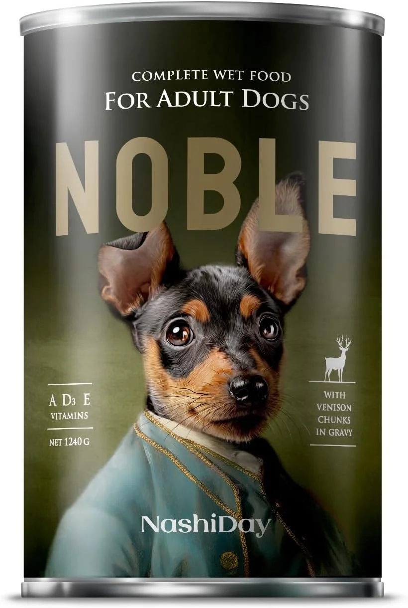 غذای مرطوب کامل سگ بالغ، تکه های گوشت گوزن در آب گوشت - قوطی 1240 گرمی [اختصاصی آمازون]