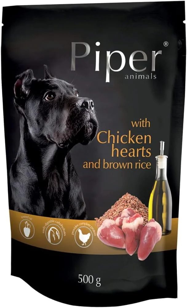 غذای مرطوب سگ دولینا نوتچی با طعم پایپر، قلب مرغ و برنج قهوه ای 500 گرم