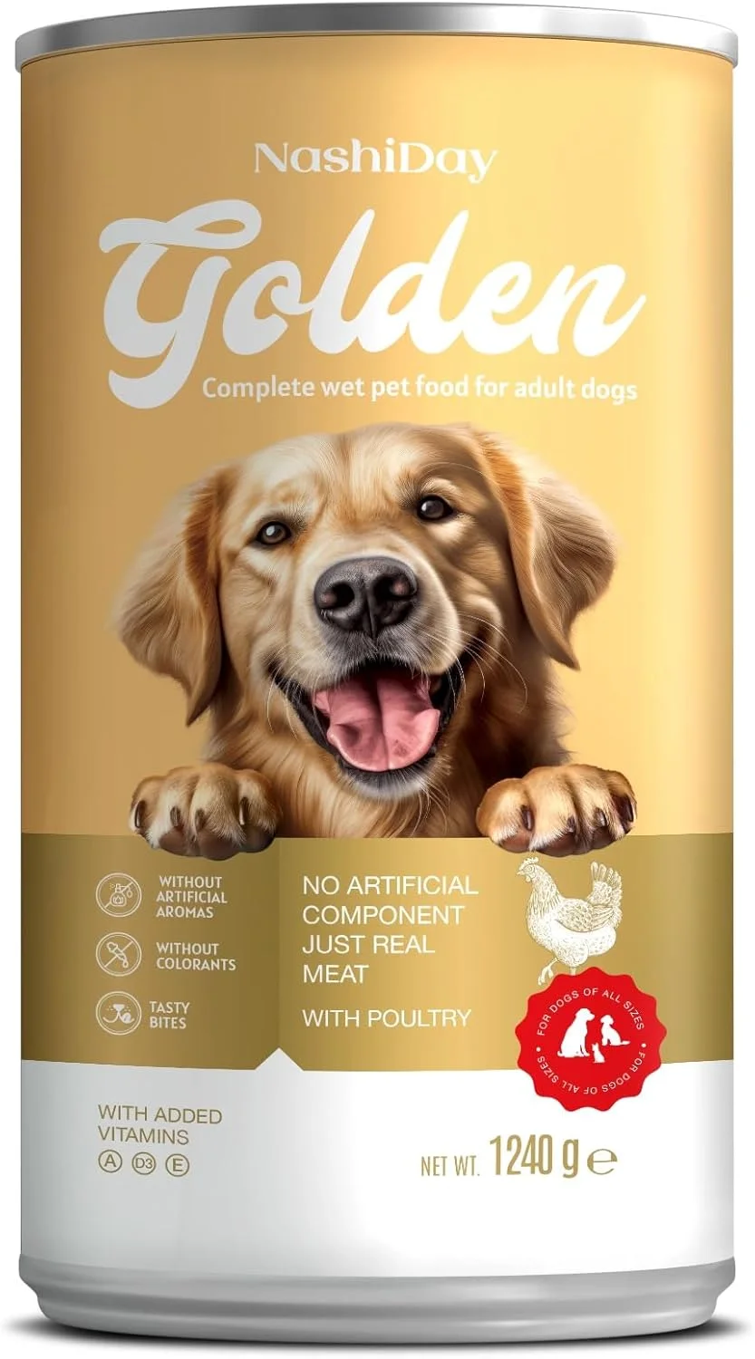 Complete Wet Dog Food for Adult Dogs, Chicken Flavor – 1240g Can [Amazon Exclusive]