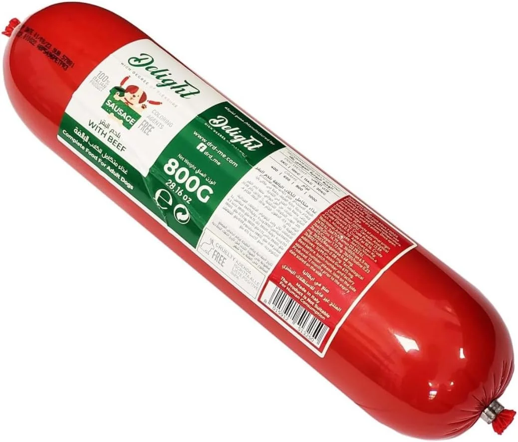 سوسیس لذیذ مخصوص سگ های بالغ با طعم گوشت گاو: یک وعده غذایی مغذی و خوش طعم (800 گرمی)