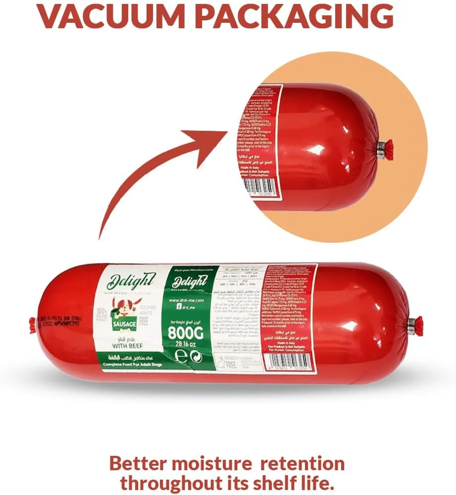 سوسیس لذیذ مخصوص سگ های بالغ با طعم گوشت گاو: یک وعده غذایی مغذی و خوش طعم (800 گرمی) سوسیس لذیذ مخصوص سگ های بالغ با طعم گوشت گاو: یک وعده غذایی مغذی و خوش طعم (800 گرمی)